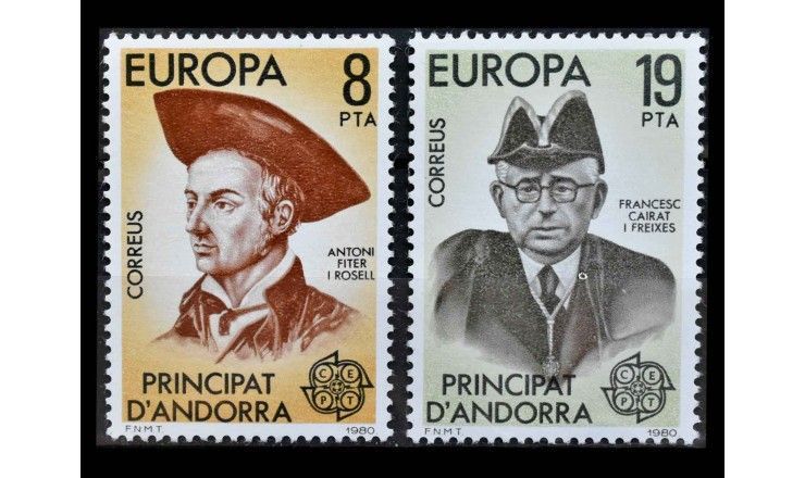Андорра (испанская) 1980 г. "Известные люди"