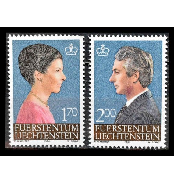 Лихтенштейн 1984 г. "Наследный принц Ханс-Адам и принцесса Мария"