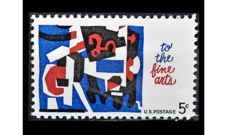 США 1964 г. "Изобразительное искусство: Литография  Стюарта Дэвиса"