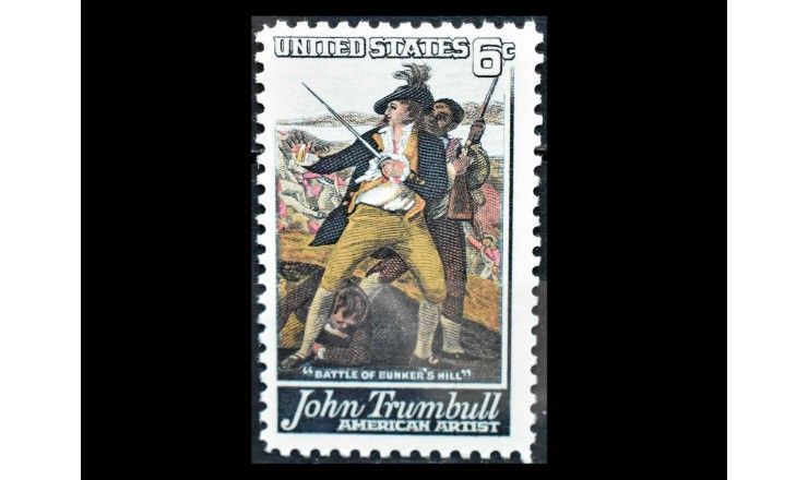 США 1968 г. "Деталь картины Джона Трамбулла "Гибель генерала Уоррена" 
