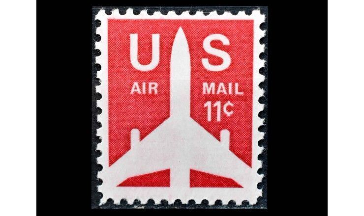 США 1971 г. "Стандартные марки: Авиалайнеры" 