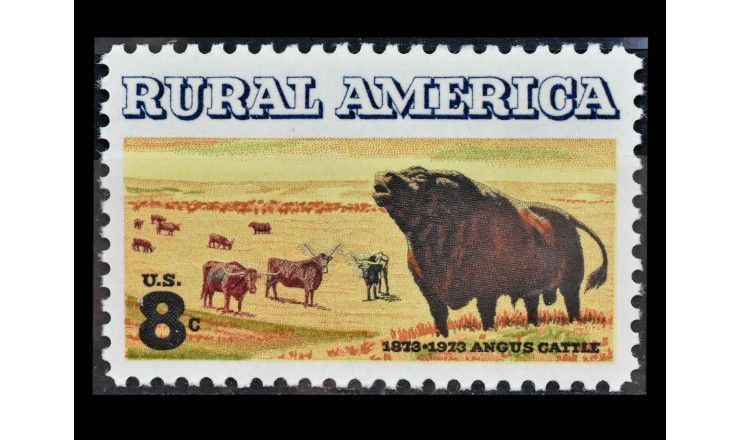 США 1973 г. "Сельская Америка: Коровы "