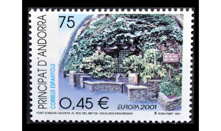 Андорра (испанская) 2001 г. "Европа: Вода - природное сокровище" 