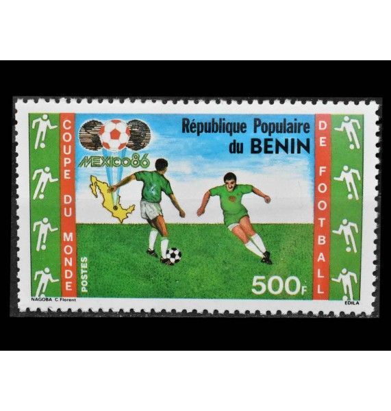 Бенин 1986 г. "Чемпионат мира по футболу, Мексика" 