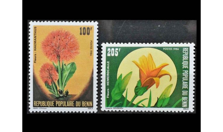 Бенин 1986 г. "Цветы"