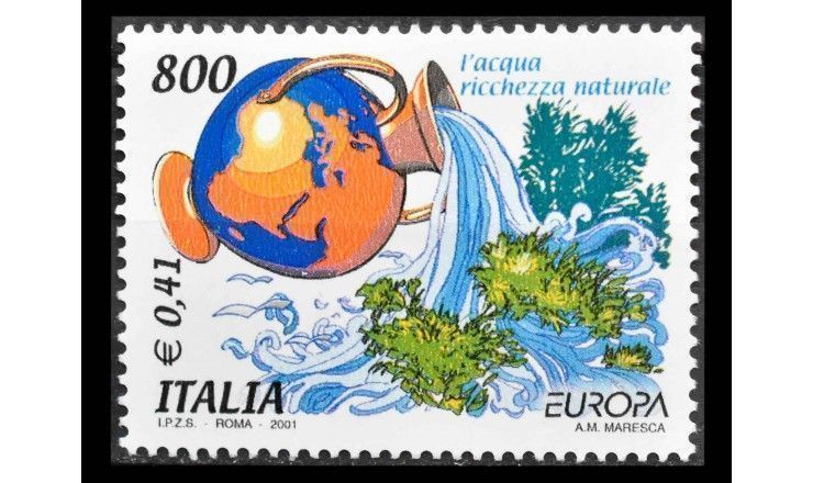 Италия 2001 г. "Европа: Вода - природное сокровище"  