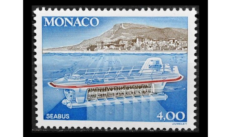Монако 1992 г. "Первая туристическая подводная лодка "Сибус"