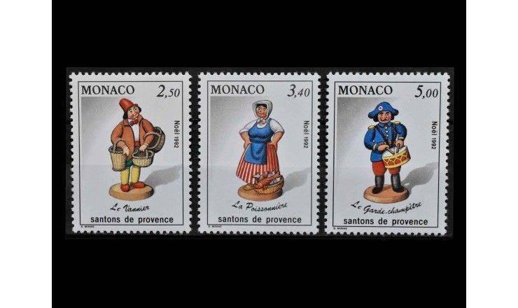 Монако 1992 г. "Рождество: Рождественские фигурки (Сантоны) из Прованса"