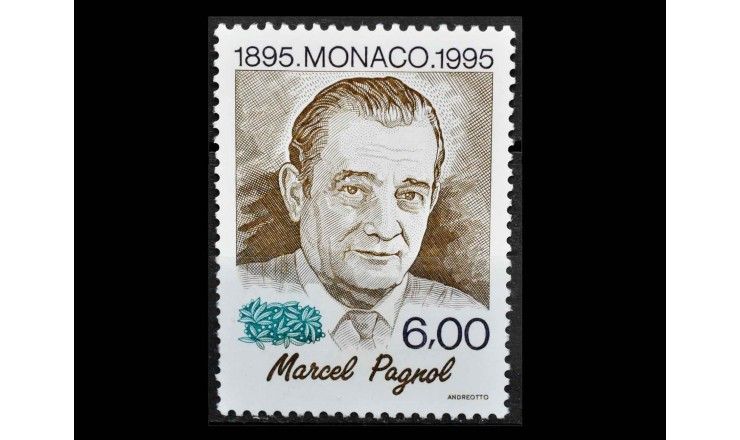 Монако 1995 г. "100 лет со дня рождения драматурга Марселя Паньоля"