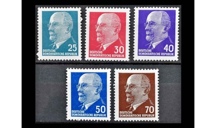 ГДР 1963/1972 гг. "Стандартные марки: Вальтер Ульбрихт"