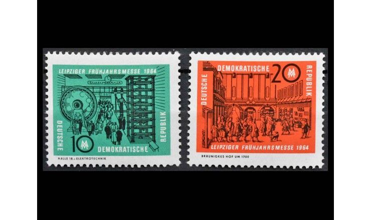 ГДР 1964 г. "Лейпцигская весенняя ярмарка"  