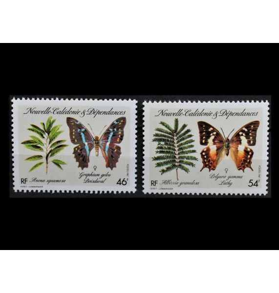 Новая Каледония 1987 г. "Растения и бабочки"