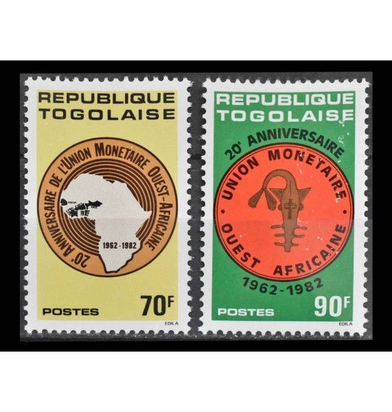 Того 1983 г. "20 лет Западноафриканскому валютному союзу"