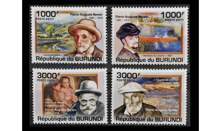 Бурунди 2011 г. "170 лет со дня рождения Пьера Огюста Ренуара"