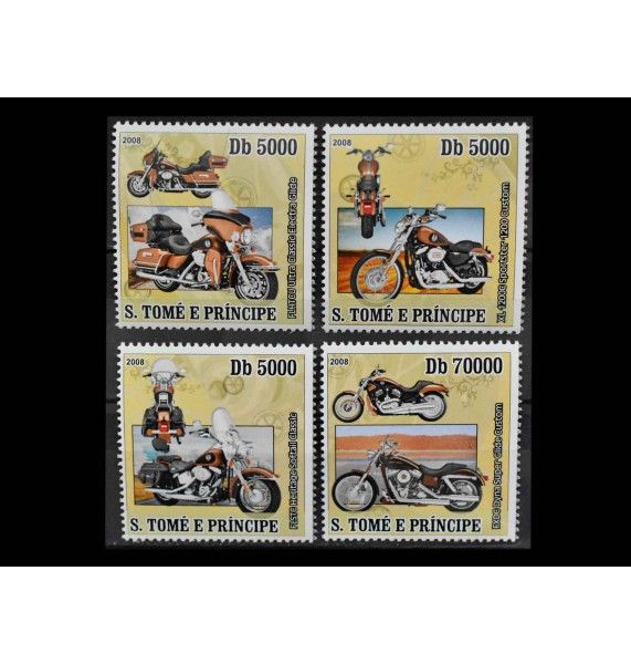 Сан-Томе и Принсипи 2008 г. "105 лет мотоциклам "Харлей-Дэвидсон"