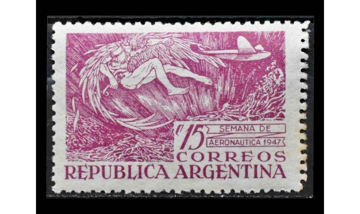 Аргентина 1947 г. "Авиационная неделя: Падение Икара"  