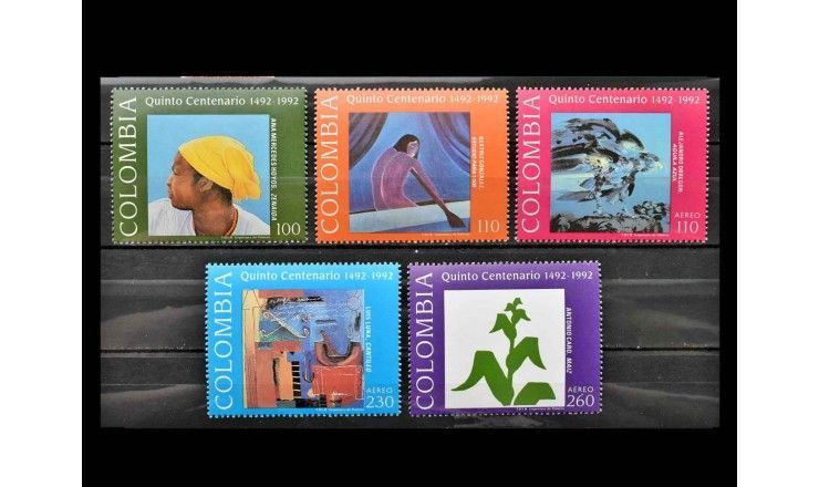 Колумбия 1992 г. "500 лет открытия Америки: Картины"  