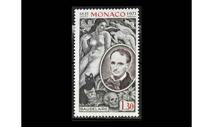 Монако 1972 г. "150 лет со дня рождения поэта Шарля Бодлера"