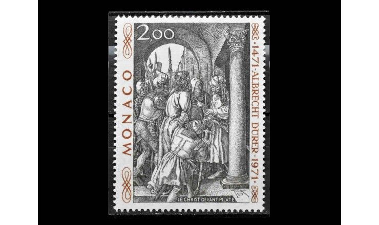 Монако 1972 г. "Гравюра Дюрера: "Христос перед Пилатом"