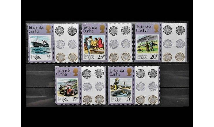Тристан-да-Кунья 1980 г. "Международная выставка марок LONDON '80: Доставка почты" (купон)