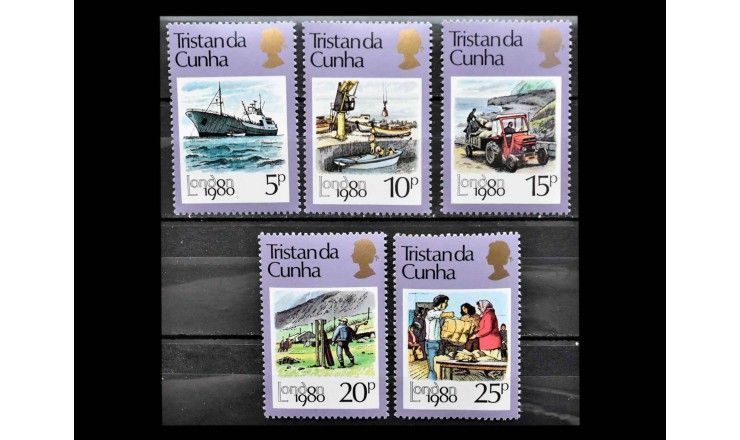 Тристан-да-Кунья 1980 г. "Международная выставка марок LONDON '80: Доставка почты"