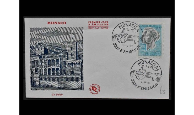 Монако 1966 г. "Княжеская пара" FDC (дефект)