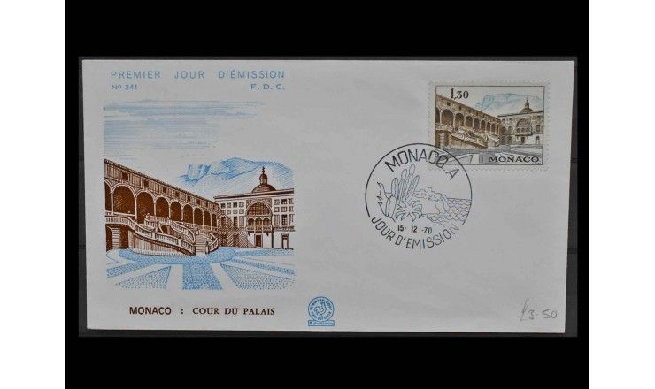 Монако 1970 г. "Строительство" FDC