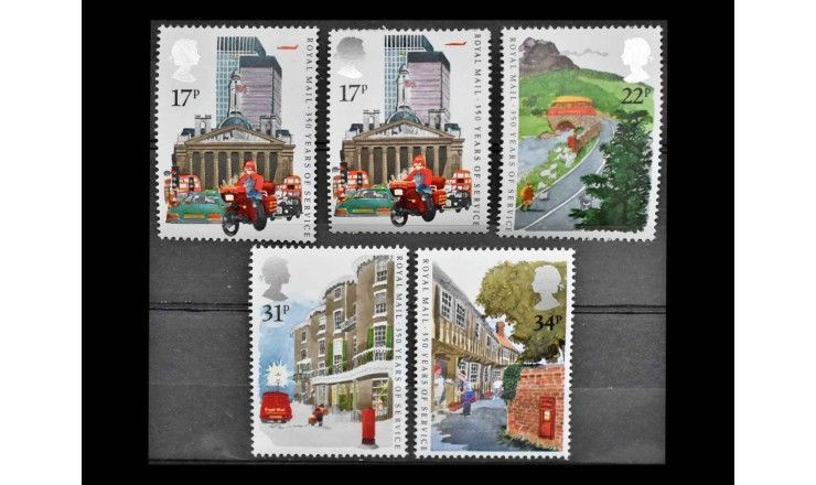 Великобритания 1985 г. "350 лет Британской почте"