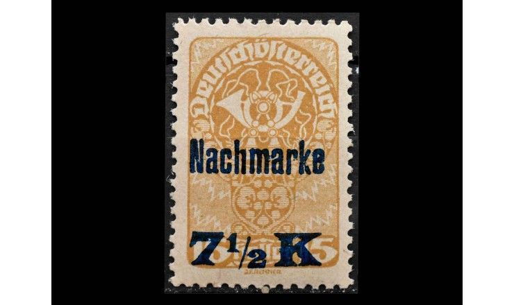 Австрия 1921 г. "Стандартные марки" (надпечатка)