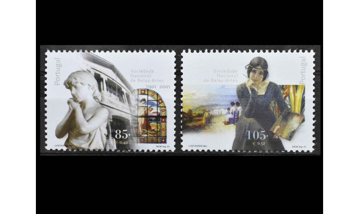 Португалия 2001 г. "100 лет Национальному обществу изящных искусств" 
