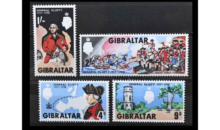 Гибралтар 1967 г. "250-летие со дня рождения генерала Элиота"