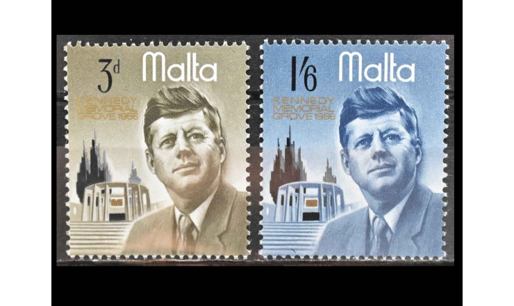 Мальта 1966 г. "Памятные мероприятия в честь президента Джона Ф. Кеннеди"