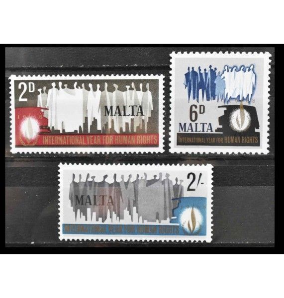 Мальта 1968 г. "Международный год прав человека"