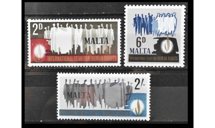 Мальта 1968 г. "Международный год прав человека"