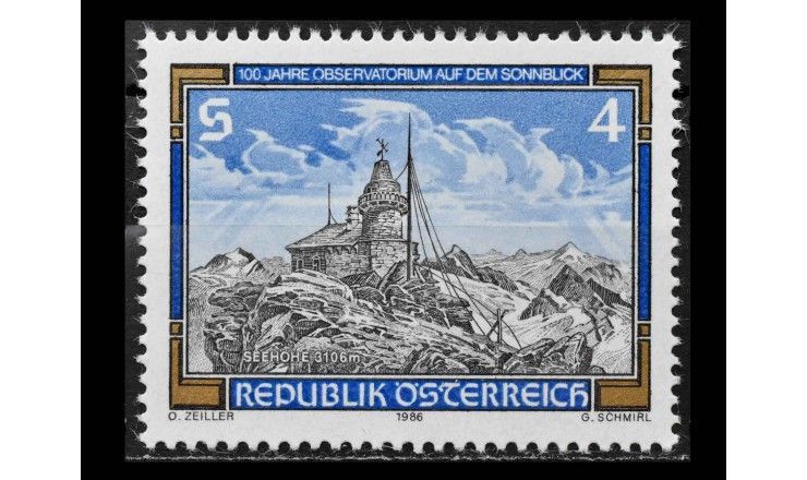 Австрия 1986 г. "Обсерватория Зоннблик"