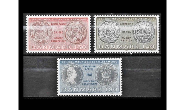 Дания 1980 г. "Монеты из Датского Королевского музея и коллекции медалей"