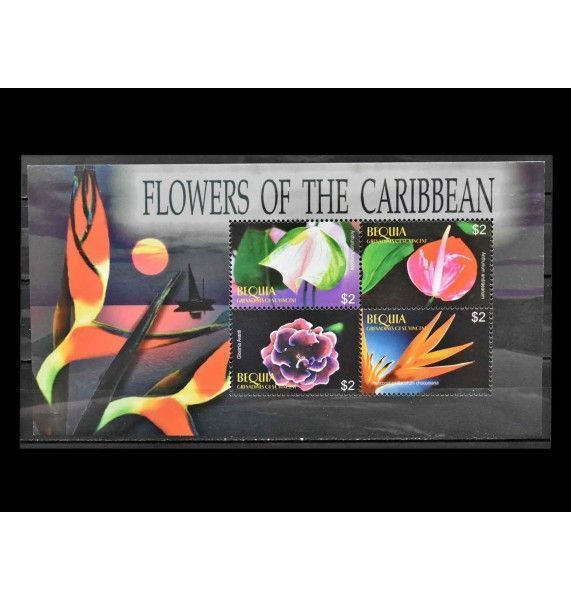 Гренадины и Сент Винсент (Остров Бекия) 2005 г. "Цветы Карибского моря"