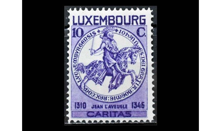 Люксембург 1934 г. "Печать графа Иоанна Слепого" (дефект)