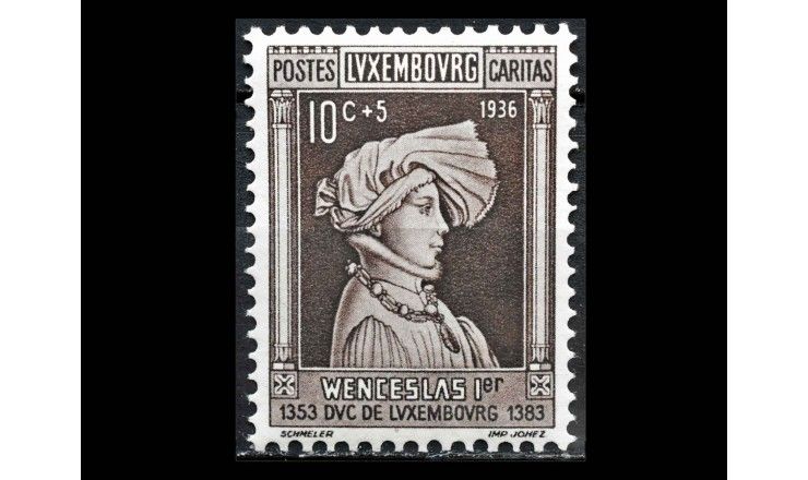 Люксембург 1936 г. "Помощь детям: Вацлав I, герцог Люксембурга"