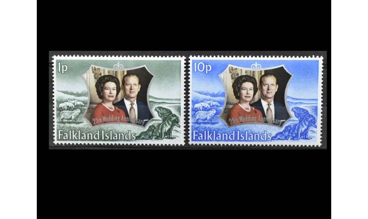 Фолклендские острова 1972 г. "Серебряная свадьба королевской пары"