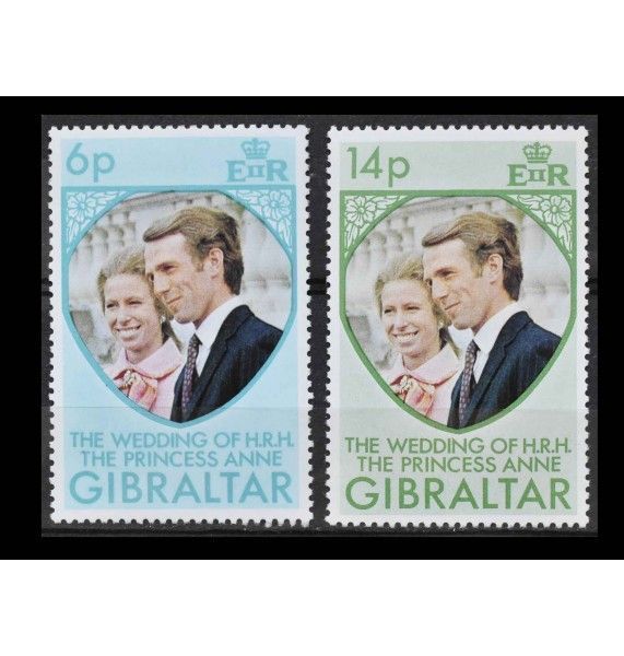 Гибралтар 1973 г. "Свадьба принцессы Анны и Марка Филлипса"