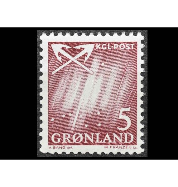 Гренландия 1963 г. "Северное сияние"