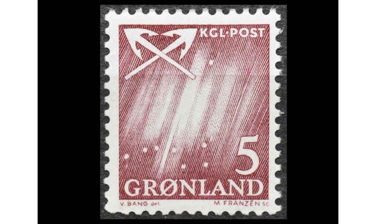 Гренландия 1963 г. "Северное сияние"