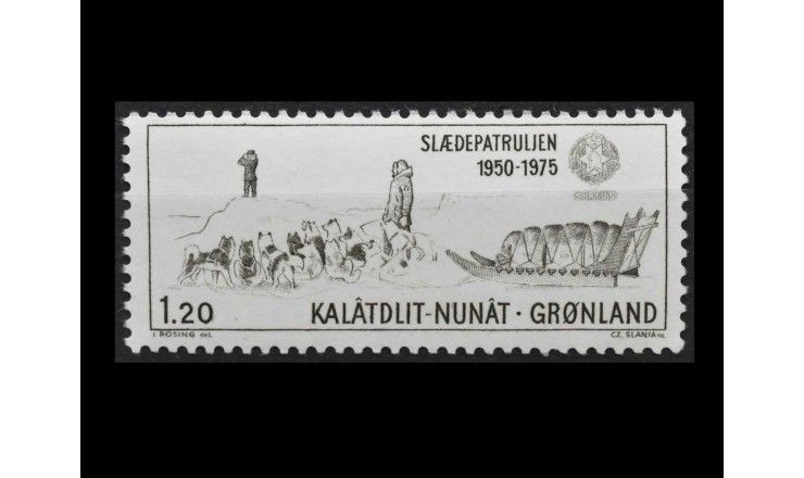 Гренландия 1975 г. "25 лет санному патрулю"