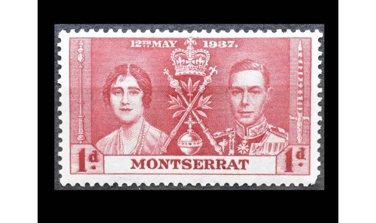 Монтсеррат 1937 г. "Коронация короля Георга VI и королевы Елизаветы" (дефект)