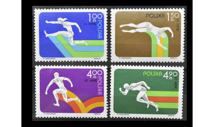 Польша 1975 г. "6-й чемпионат Европы по легкой атлетике в помещении, Катовице"