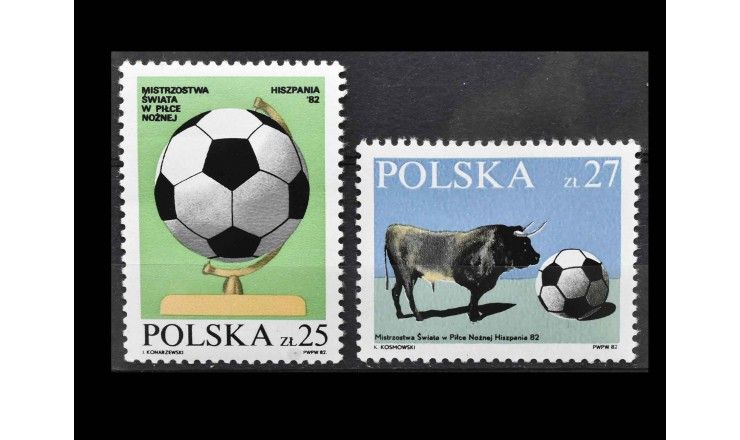 Польша 1982 г. "Чемпионат мира по футболу 1982 года, Испания"