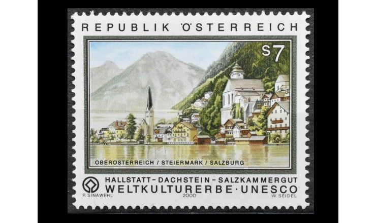 Австрия 2000 г. "Всемирное наследие ЮНЕСКО: Гальштат-Дахштайн-Зальцкаммергут"