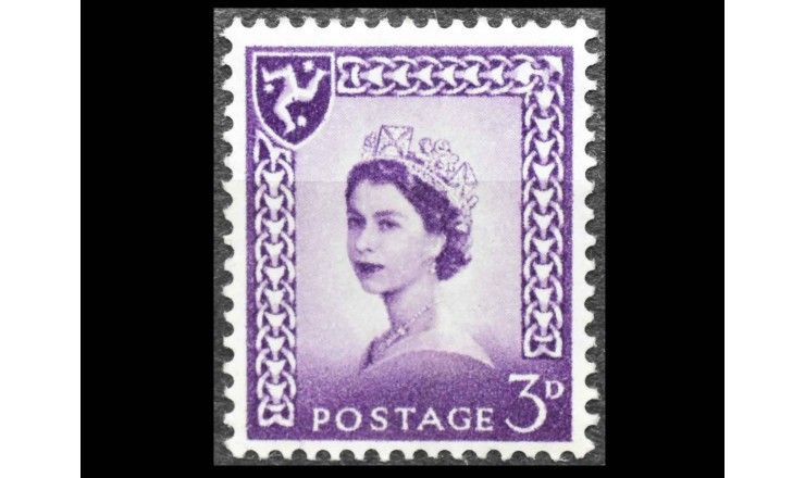 Остров Мэн 1958 г. "Королева Елизавета II"