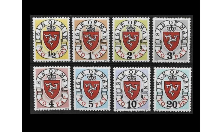 Остров Мэн 1973 г. "Доплатные марки, гербы"